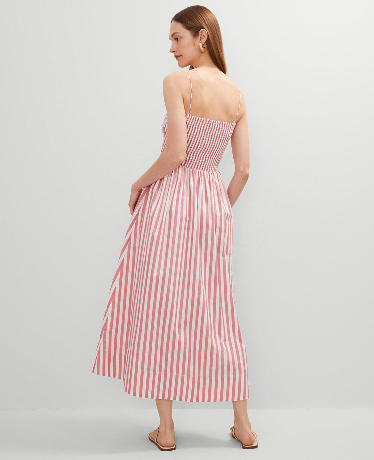 Petite Striped Maxi Flare Dress
