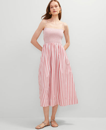 Petite Striped Maxi Flare Dress