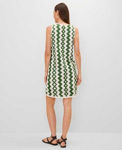 Petite Geo Crochet Shift Dress