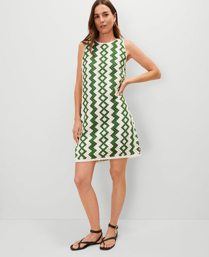 Petite Geo Crochet Shift Dress