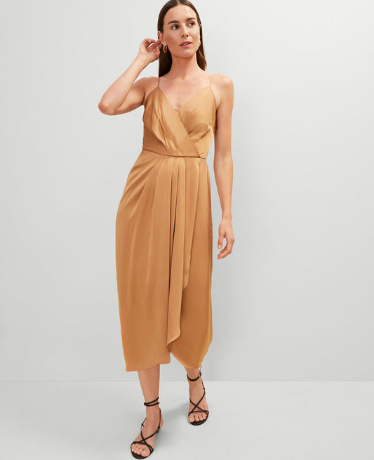 Petite Draped Midi Sheath Dress