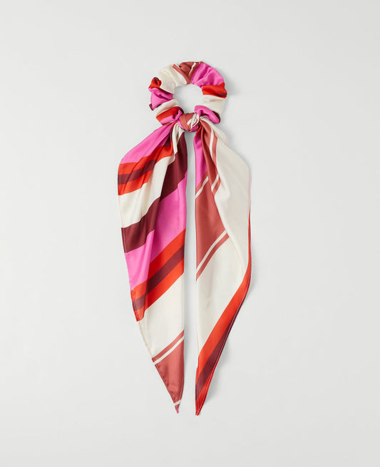 Striped Silk Scrunchie