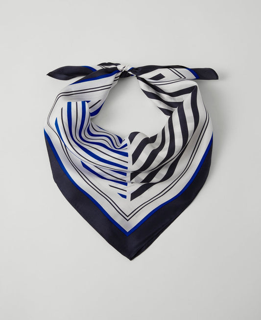 Striped Silk Little Scarf
