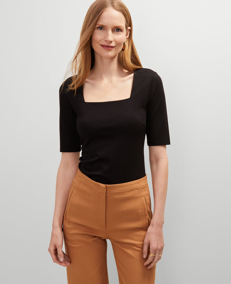 Ponte Square Neck Top