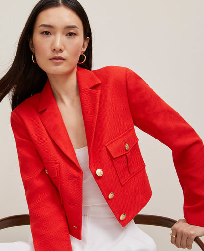 Petite Blazer Jacket in Pique