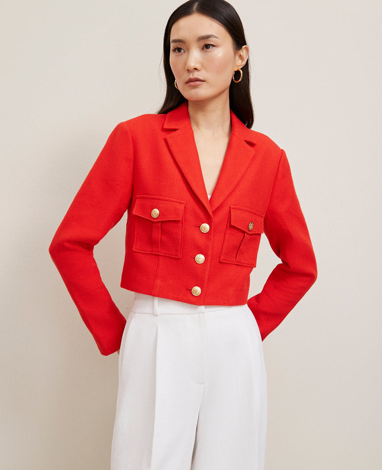 Petite Blazer Jacket in Pique