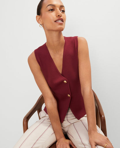 Petite V-Neck Sweater Vest