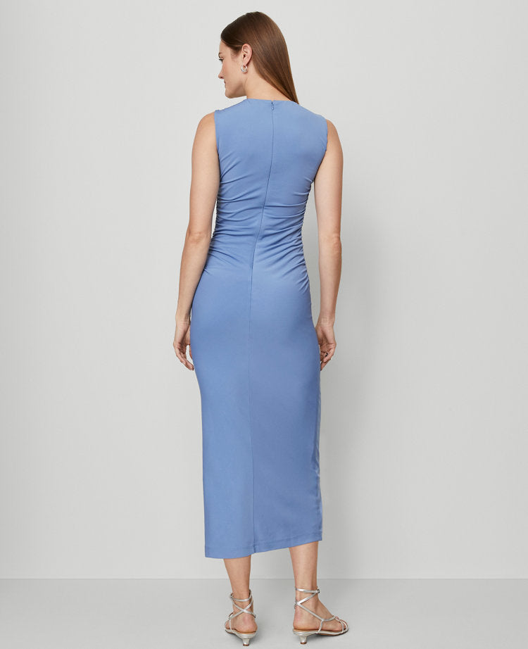 Petite Knit Ruched Sheath Dress