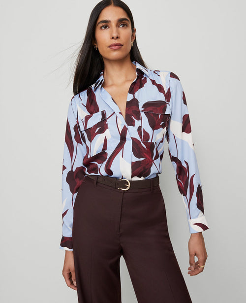 Petite Floral Camp Shirt