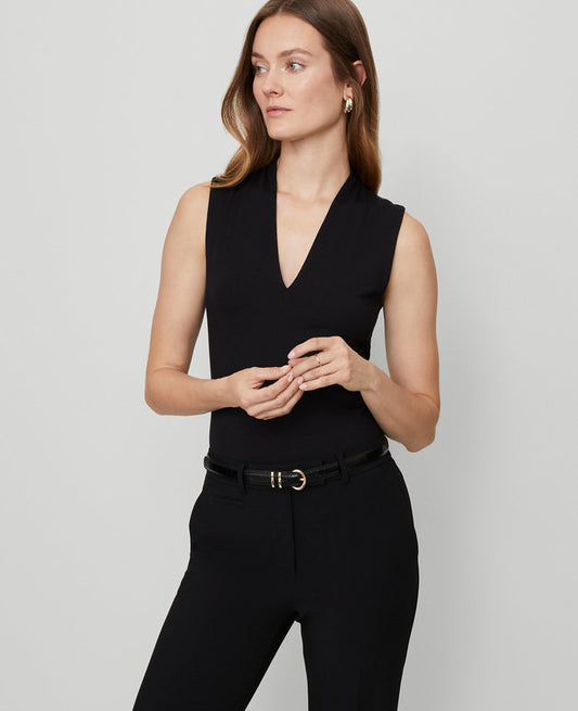 Petite Sleeveless V-Neck Top
