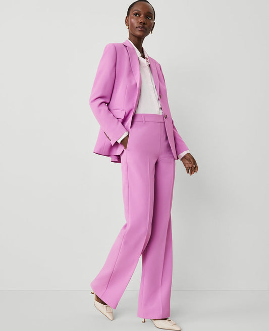 The Side-Zip Straight Pant in Fluid Crepe