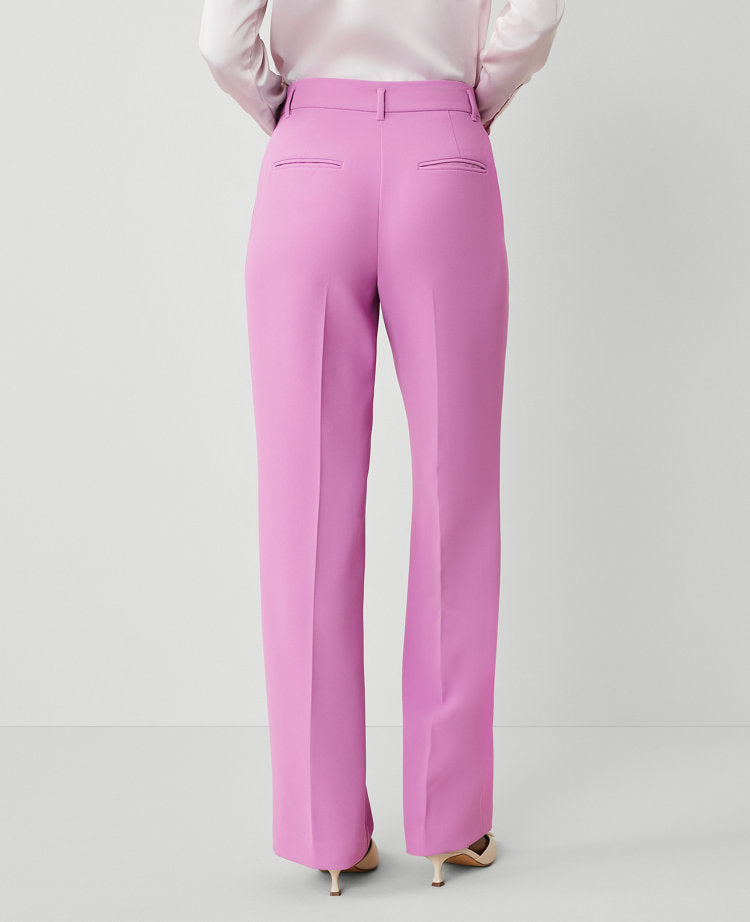 The Side-Zip Straight Pant in Fluid Crepe