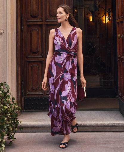 Floral Twist Maxi Dress