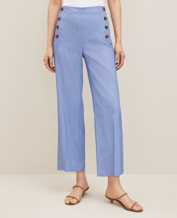 The Sailor Grace Straight Pant in Linen Blend