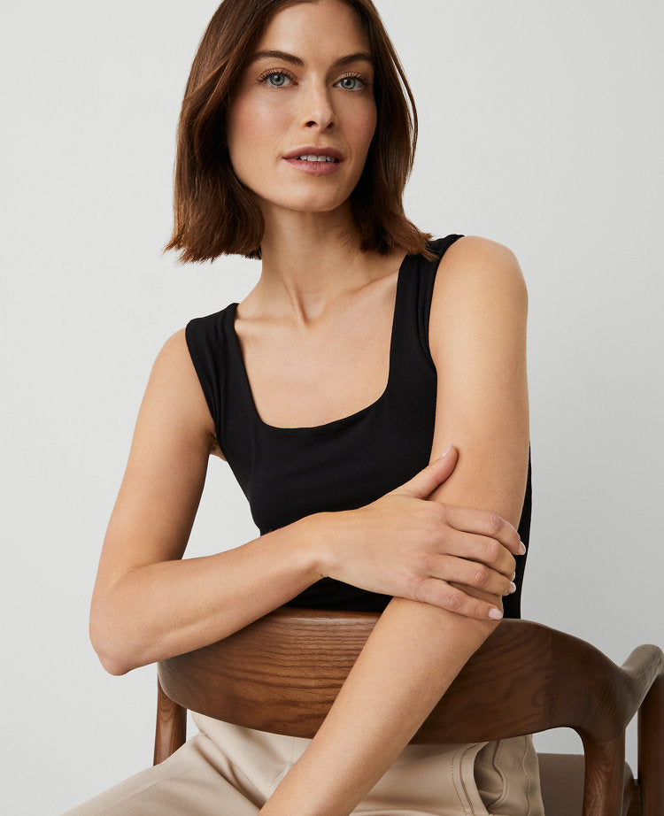 Petite Square Neck Tank Top