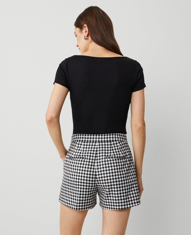 The Petite Side-Zip Short in Gingham