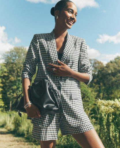 The Petite Side-Zip Short in Gingham