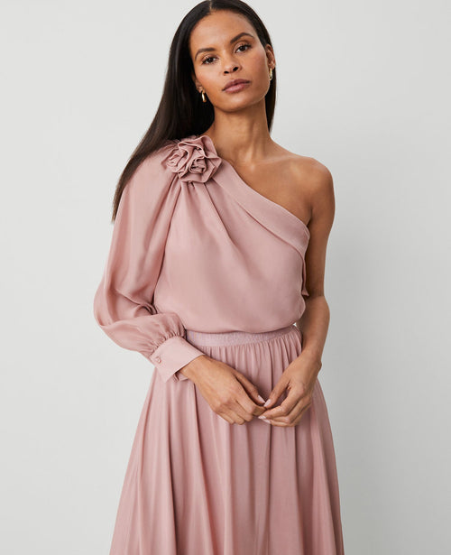 Studio Collection Silk Rosette Top