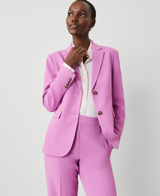The Two-Button Blazer in Fluid Crepe