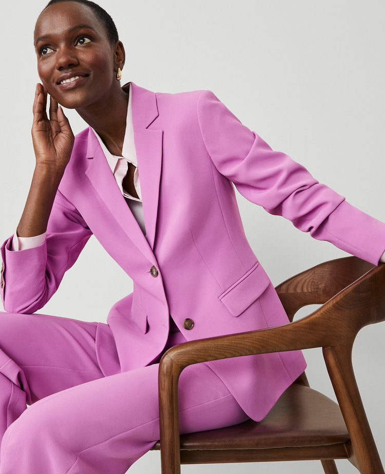 The Two-Button Blazer in Fluid Crepe
