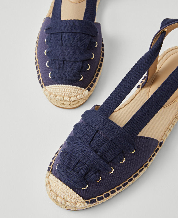 Weekend Collection Lace-Up Espadrille Flats