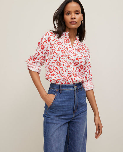 Floral Relaxed Linen Perfect Shirt