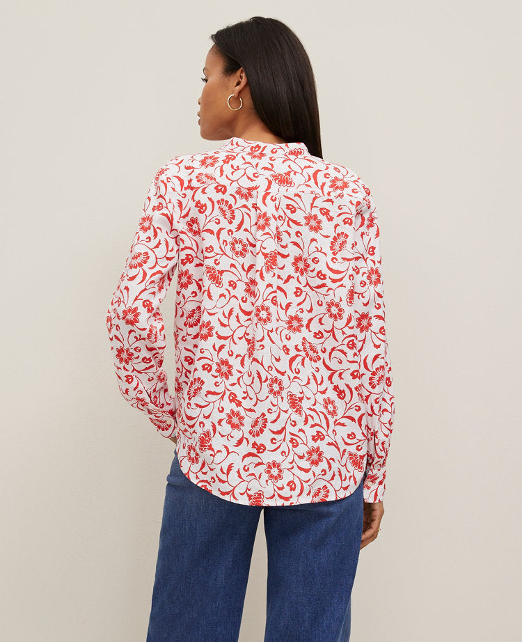 Floral Relaxed Linen Perfect Shirt