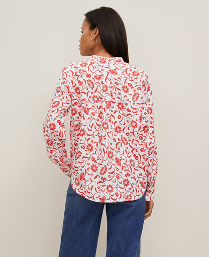 Floral Relaxed Linen Perfect Shirt