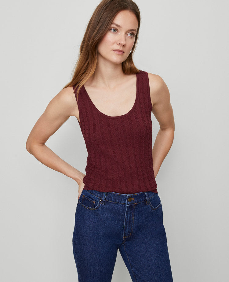 Mixed Cable Sweater Shell