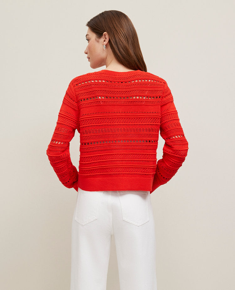 Petite Pointelle Textured Cardigan