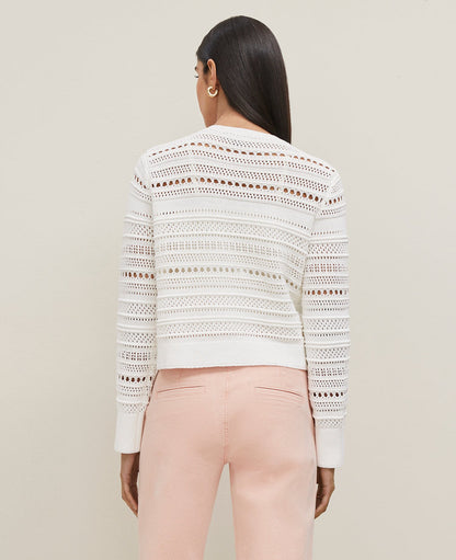 Petite Pointelle Textured Cardigan
