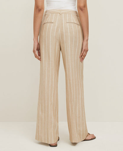The Wide-Leg Pant in Striped — Curvy Fit