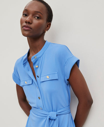 Belted Knit Shirtdress