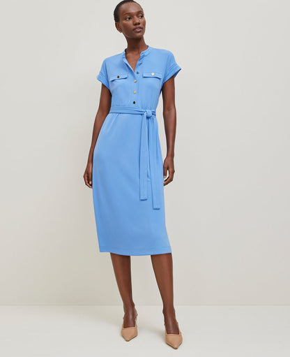 Belted Knit Shirtdress