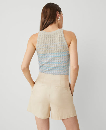 The Petite Pleated Short in Sateen