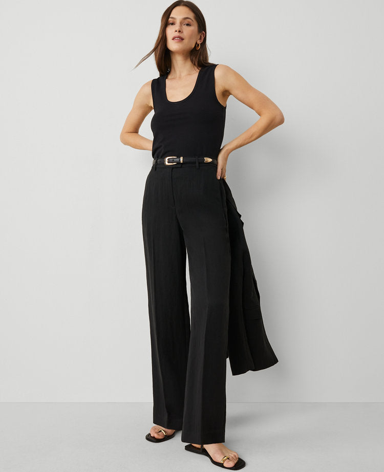 The Petite Straight Trouser Pant in Twill