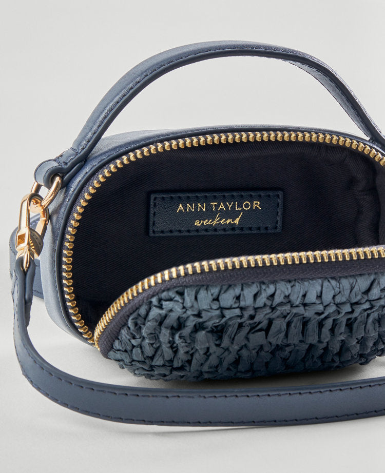 Weekend Collection Raffia Mini Crossbody Bag