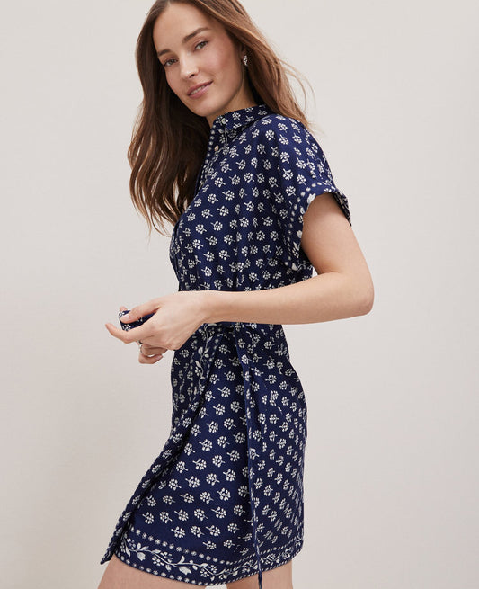 Petite Weekend Collection Petaled Wrap Shirtdress
