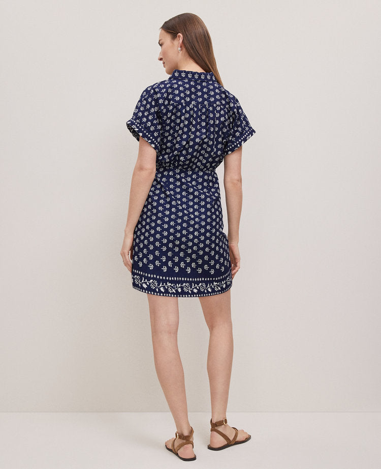 Petite Weekend Collection Petaled Wrap Shirtdress