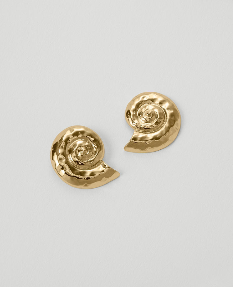 Textured Shell Stud Earrings