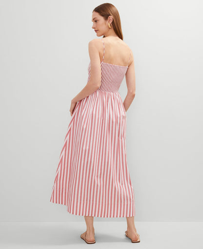 Striped Maxi Flare Dress
