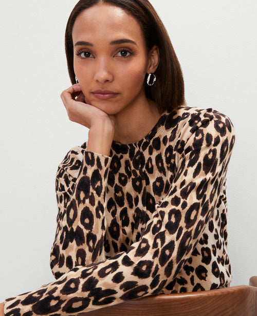 Petite Animal Print Ann Cardigan