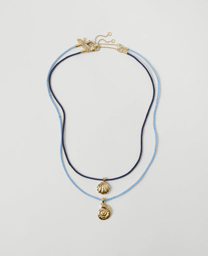 Shell Corded Pendant Necklace