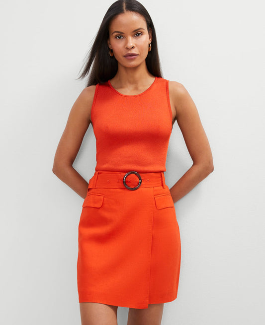 Belted Wrap Skirt