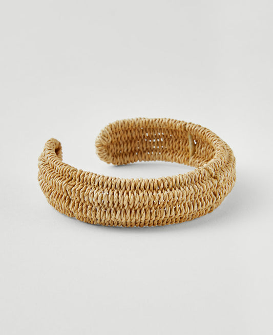 Thin Raffia Cuff Bracelet