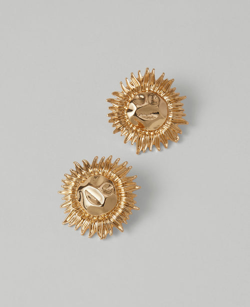 Metal Sun Stud Earrings