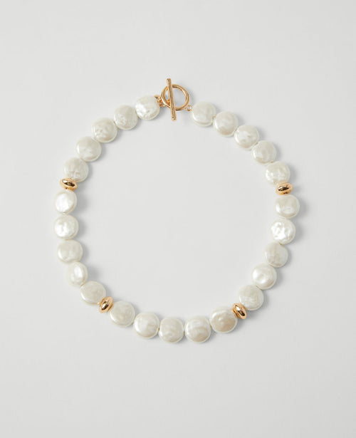 Freshwater Pearl Disc Necklace