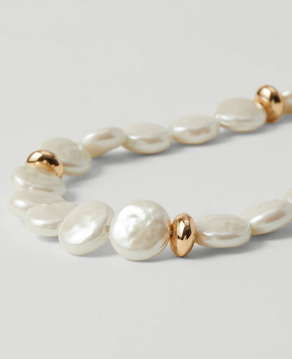 Freshwater Pearl Disc Necklace