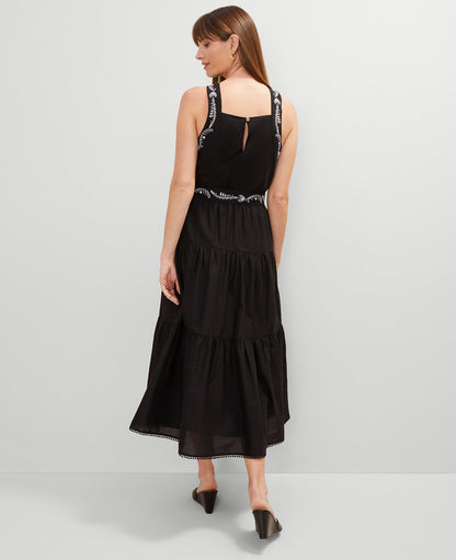 Petite Halter Midi Flare Dress