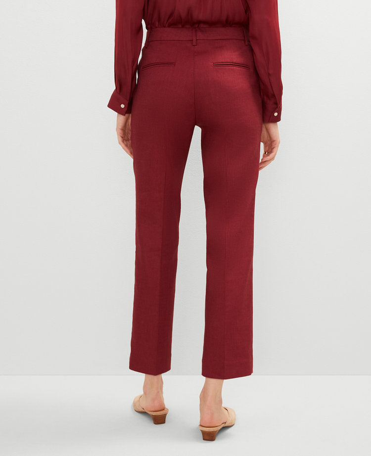 The Petite Eva Ankle Pant in Linen Blend